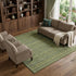 8' X 10' Olive Green And Navy Blue Striped Washable Area Rug With UV Protection