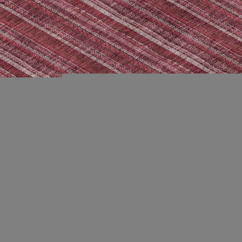 8' X 10' Pink And Ivory Striped Washable Area Rug With UV Protection