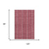 8' X 10' Pink And Ivory Striped Washable Area Rug With UV Protection