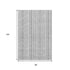 8' X 10' Silver And Gray Striped Washable Area Rug With UV Protection