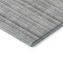 8' X 10' Silver And Gray Striped Washable Area Rug With UV Protection