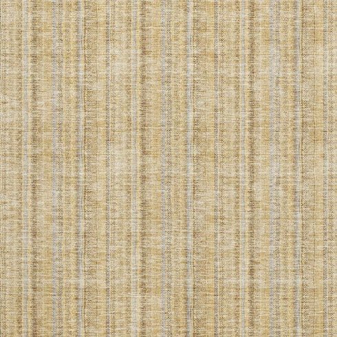 9' X 12' Wheat Gray And Gold Striped Washable Area Rug With UV Protection