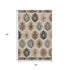 5' X 8' Beige Copper And Gold Southwestern Washable Area Rug With UV Protection