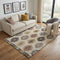 5' X 8' Beige Copper And Gold Southwestern Washable Area Rug With UV Protection