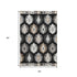 5' X 8' Black Ivory And Gray Southwestern Washable Area Rug With UV Protection