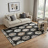 5' X 8' Black Ivory And Gray Southwestern Washable Area Rug With UV Protection