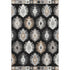 5' X 8' Black Ivory And Gray Southwestern Washable Area Rug With UV Protection
