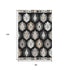 8' X 10' Black Ivory And Gray Southwestern Washable Area Rug With UV Protection