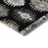 8' X 10' Black Ivory And Gray Southwestern Washable Area Rug With UV Protection