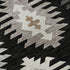 8' X 10' Black Ivory And Gray Southwestern Washable Area Rug With UV Protection