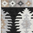 8' X 10' Black Ivory And Gray Southwestern Washable Area Rug With UV Protection