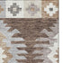5' X 8' Brown Taupe And Ivory Southwestern Washable Area Rug With UV Protection