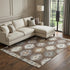 8' X 10' Brown Taupe And Ivory Southwestern Washable Area Rug With UV Protection