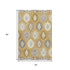 5' X 8' Gold Gray And Silver Southwestern Washable Area Rug With UV Protection