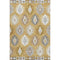 5' X 8' Gold Gray And Silver Southwestern Washable Area Rug With UV Protection
