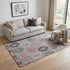 5' X 8' Gray Mauve And Silver Southwestern Washable Area Rug With UV Protection