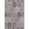 5' X 8' Gray Mauve And Silver Southwestern Washable Area Rug With UV Protection