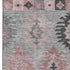 5' X 8' Gray Mauve And Silver Southwestern Washable Area Rug With UV Protection