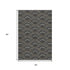5' X 8' Black Gray And Gold Geometric Washable Area Rug With UV Protection