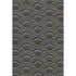 5' X 8' Black Gray And Gold Geometric Washable Area Rug With UV Protection