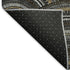 5' X 8' Black Gray And Gold Geometric Washable Area Rug With UV Protection