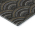 5' X 8' Black Gray And Gold Geometric Washable Area Rug With UV Protection
