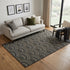 5' X 8' Black Gray And Gold Geometric Washable Area Rug With UV Protection