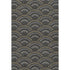 5' X 8' Black Gray And Gold Geometric Washable Area Rug With UV Protection