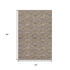 5' X 8' Brown Beige And Taupe Geometric Washable Area Rug With UV Protection