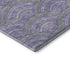 5' X 8' Lavender Olive Green And Ivory Geometric Washable Area Rug With UV Protection