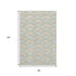 8' X 10' Pearl Orange And Green Geometric Washable Area Rug With UV Protection