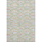 8' X 10' Pearl Orange And Green Geometric Washable Area Rug With UV Protection