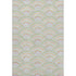8' X 10' Pearl Orange And Green Geometric Washable Area Rug With UV Protection