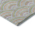 8' X 10' Pearl Orange And Green Geometric Washable Area Rug With UV Protection