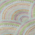8' X 10' Pearl Orange And Green Geometric Washable Area Rug With UV Protection