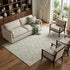 8' X 10' Pearl Orange And Green Geometric Washable Area Rug With UV Protection
