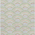 8' X 10' Pearl Orange And Green Geometric Washable Area Rug With UV Protection