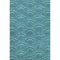 8' X 10' Teal Ivory And Fern Green Geometric Washable Area Rug With UV Protection