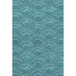 8' X 10' Teal Ivory And Fern Green Geometric Washable Area Rug With UV Protection