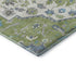 8' X 10' Artichoke Green Ivory And Blue Oriental Washable Area Rug With UV Protection
