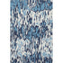 5' X 8' Blue And Ivory Striped Washable Area Rug With UV Protection