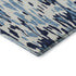 5' X 8' Blue And Ivory Striped Washable Area Rug With UV Protection