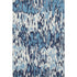 5' X 8' Blue And Ivory Striped Washable Area Rug With UV Protection