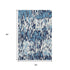 5' X 8' Blue And Ivory Striped Washable Area Rug With UV Protection
