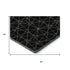 5' X 8' Black And Ivory Geometric Washable Area Rug With UV Protection