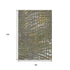 8' X 10' Olive Green Gold And Gray Abstract Geometric Washable Area Rug With UV Protection