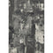 5' X 8' Black And Ivory Abstract Washable Area Rug With UV Protection