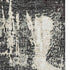 5' X 8' Black And Ivory Abstract Washable Area Rug With UV Protection