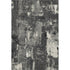 9' X 12' Black And Ivory Abstract Washable Area Rug With UV Protection