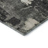 9' X 12' Black And Ivory Abstract Washable Area Rug With UV Protection